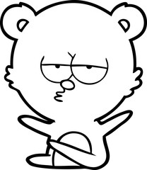 bored bear cartoon