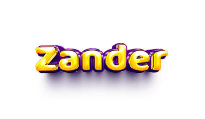 names of boys English helium balloon shiny celebration sticker 3d inflated    Zander