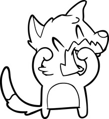 laughing fox cartoon