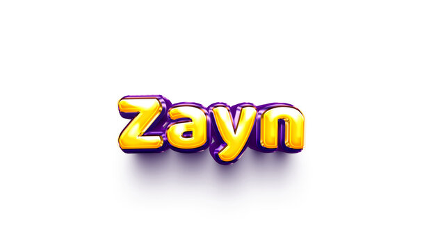 names of boys English helium balloon shiny celebration sticker 3d inflated Zayn