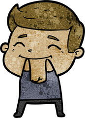 happy cartoon man