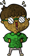 cartoon boy wearing spectacles