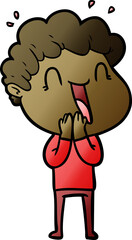 cartoon happy man