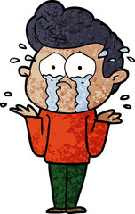 cartoon crying man