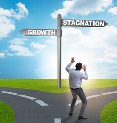 Concept of choice between growth and stagnation