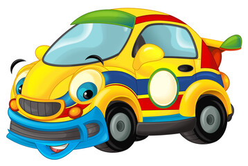 cool looking cartoon sports car isolated illustration for children