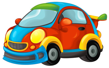 cool looking cartoon sports car isolated illustration for children