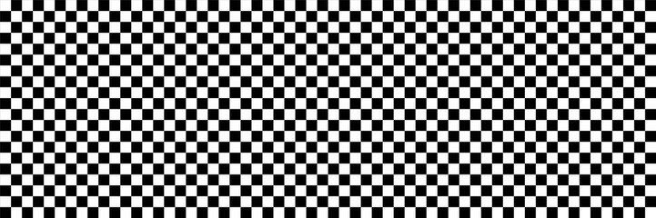 Black and white checkered pattern background.