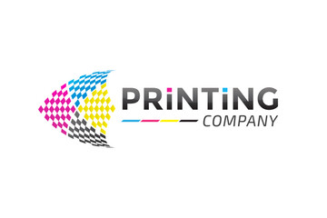 Abstract Printing Company Logo Design