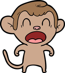 shouting cartoon monkey