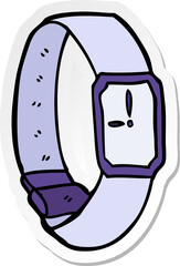 sticker of a cartoon wrist watch