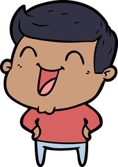 cartoon man laughing