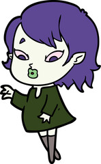 cute cartoon vampire girl