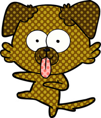 cartoon dog with tongue sticking out