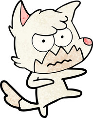 Obraz premium cartoon annoyed fox