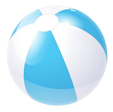 Colorful Inflatable Beach Ball. 3d Photo Realistic Illustration