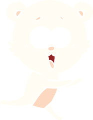 laughing teddy  bear flat color style cartoon