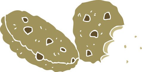 flat color illustration of cookies