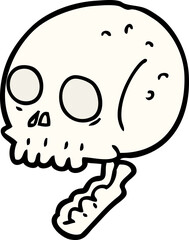 cartoon spooky skull