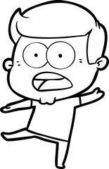 cartoon shocked man