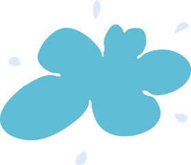 cartoon doodle water splash