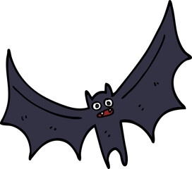cartoon doodle bat