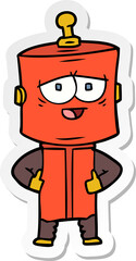 sticker of a cartoon robot