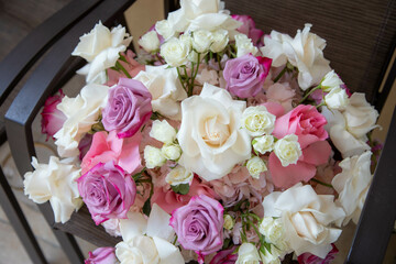 wedding bouquet of roses
