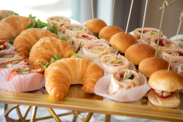 croissant on a table