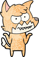 cartoon grinning fox