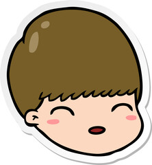 Fototapeta premium sticker of a cartoon male face