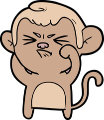 cartoon angry monkey
