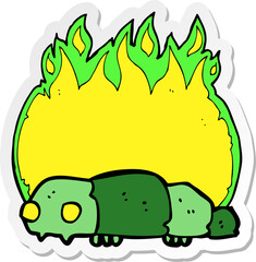 sticker of a cartoon insect symbol