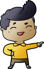 Obraz premium cartoon man laughing and pointing