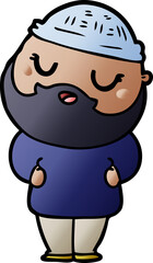 Obraz premium cartoon man with beard