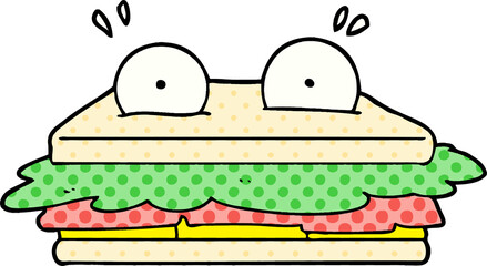 sandwich cartoon character