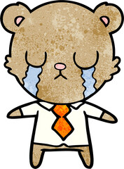 Obraz premium crying cartoon bear