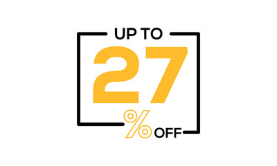 discount vector, up to 27 percent discount, discount sale vector