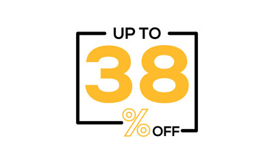 discount vector, up to 38 percent discount, discount sale vector