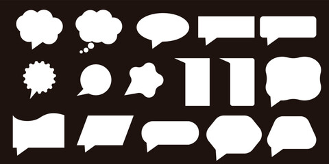 Speech Bubble set. Talk bubble. Cloud speech bubbles collection. Vector