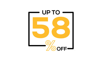 Obraz premium discount vector, 58 percent discount, discount sale vector