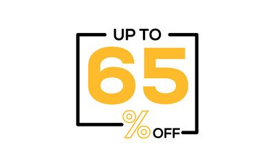discount vector, up to 65 percent discount, discount sale vector