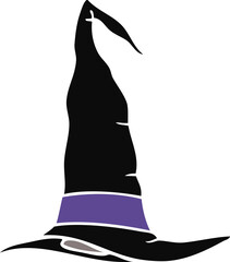 cartoon doodle witch hat