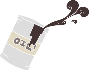 flat color illustration of oil drum