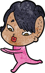 cartoon surprised girl