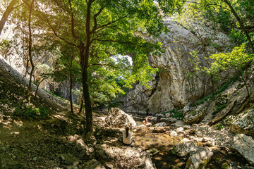 Fototapeta na wymiar Prerasts of Vratna or Vratna Gates are three natural stone bridges on the Miroc mountain in Serbia