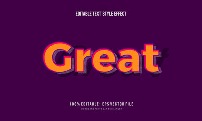 vintage layered text with lines shadow for title text style effect. editable font vector file	