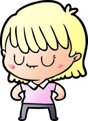 cartoon woman