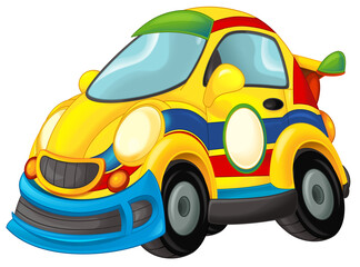 cool looking cartoon sports car isolated illustration for children