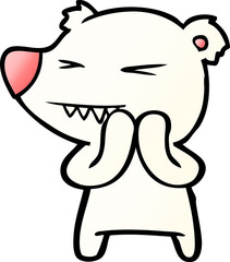 angry polar bear cartoon